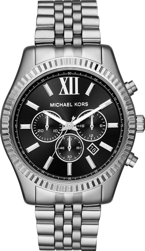 michael kors lexington silver watch|michael kors lexington watch men's.